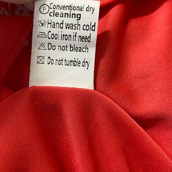 Selfie Leslie Laney Floral Tiered Dress Women M Red Ruffle Babydoll Cutout Back - Picture 13 of 13